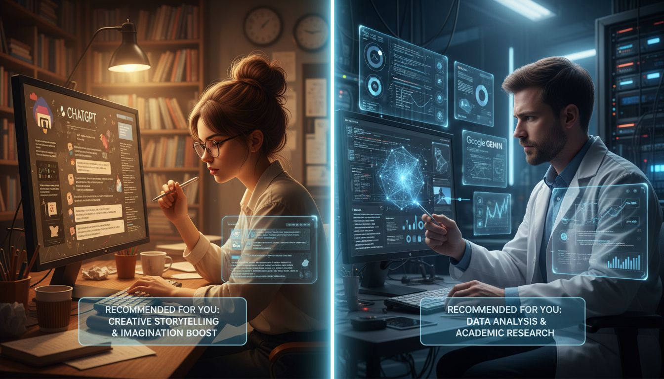 사용자 유형별 최적 AI 서비스 선택 이미지