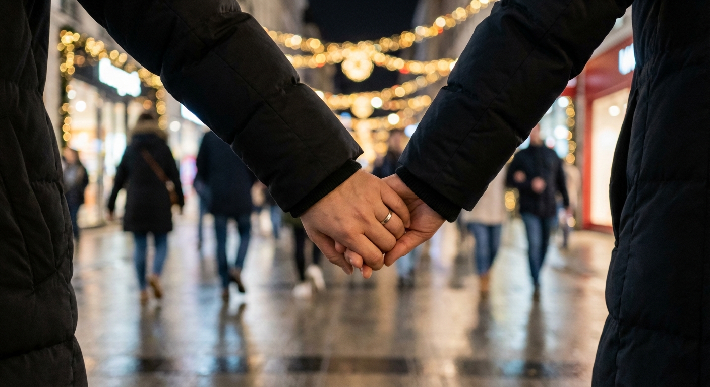 의정부 크리스마스 데이트 코스 추천: 겨울 낭만 가득한 야경 명소 & 실내 데이트 완벽 가이드 1 크리스마스 장식으로 빛나는 거리에서 손을 잡고 걷는 연인의 모습