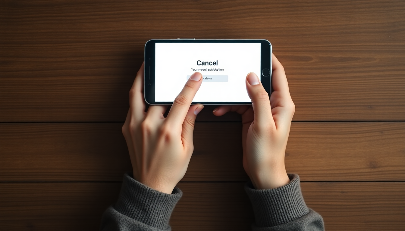 스마트폰 앱에서 배민클럽 티빙팩 구독 해지 버튼을 누르는 장면.