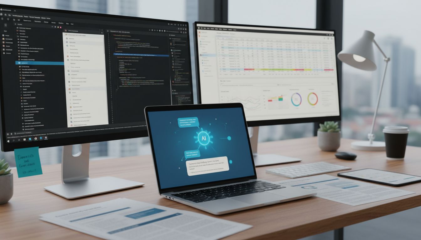 업무와 학습에 필수적인 AI 챗봇을 사용하는 모습