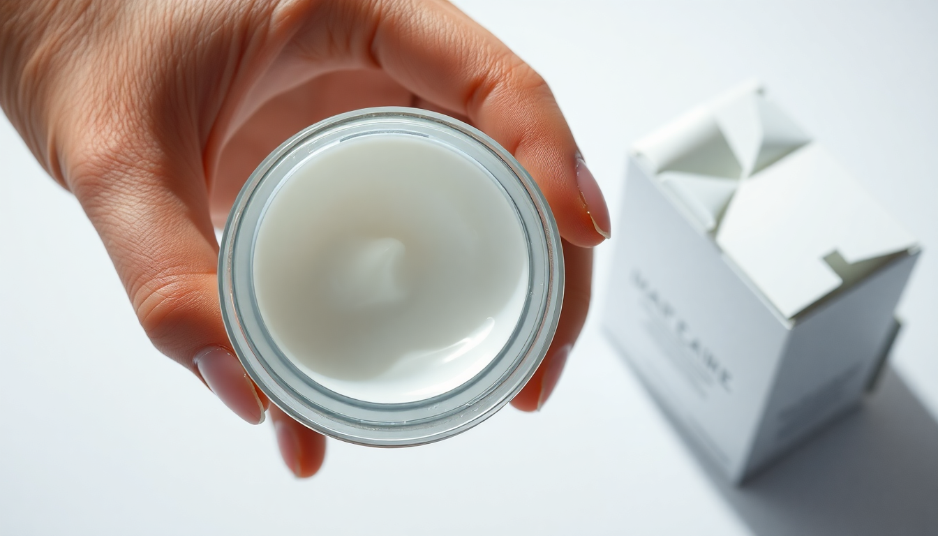 환불이 불가능한 경우를 상징하는, 포장이 훼손되고 이미 사용한 흔적이 있는 화장품