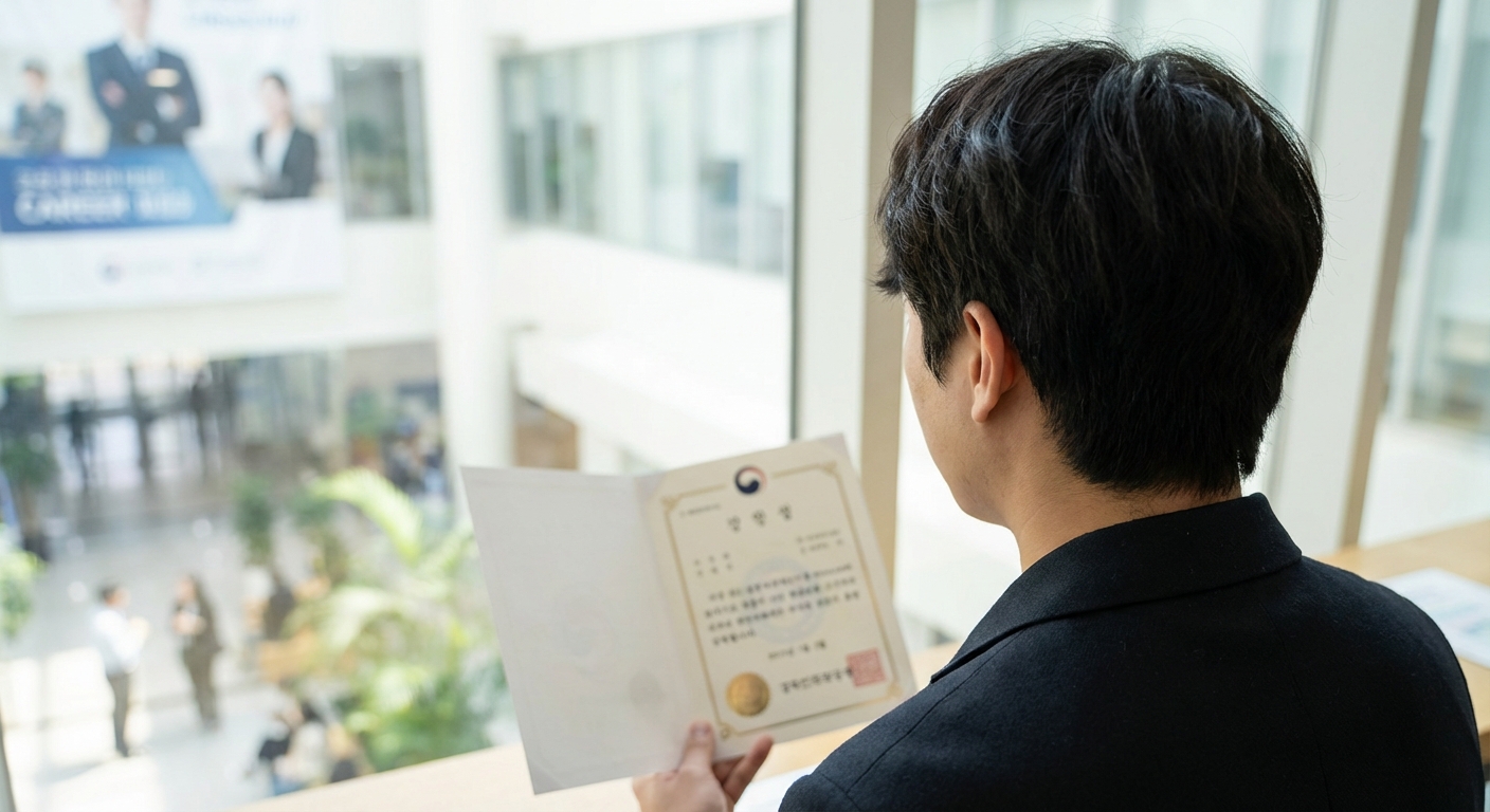 2026년 청년일자리도약장려금 완벽 가이드: 지원 대상, 신청 방법, 그리고 놓치지 말아야 할 개편 내용 1 새로운 시작을 앞둔 청년이 중요한 서류를 들고 앞을 바라보는 모습.