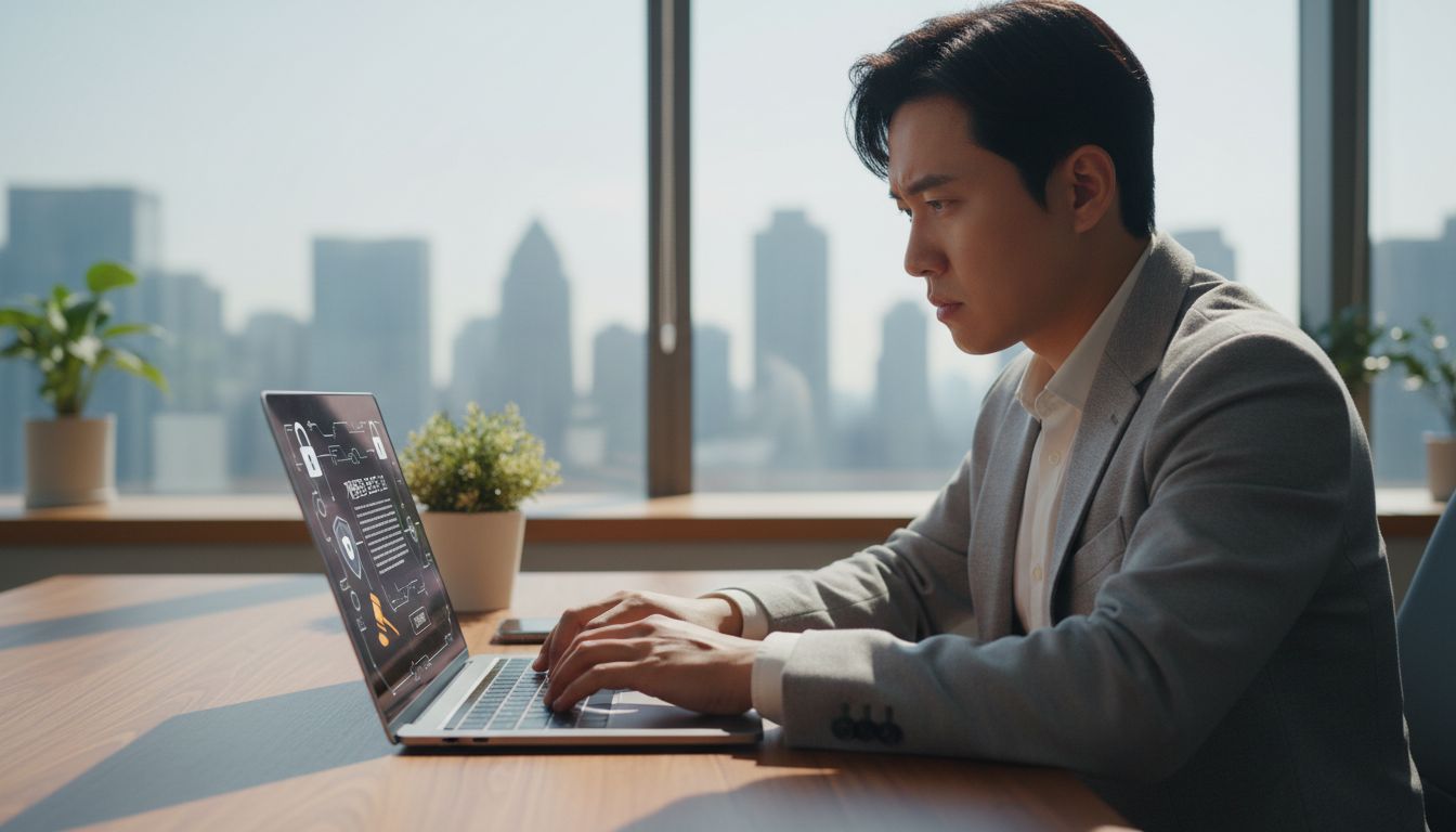 개인정보 보호와 법적 대응을 위해 행동하는 한국인의 모습