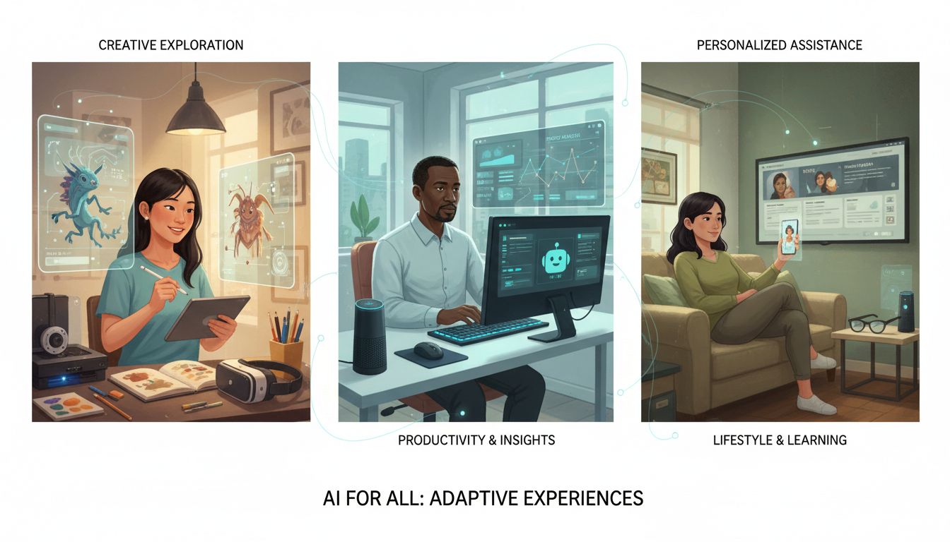 다양한 사용자들이 AI를 활용하는 모습