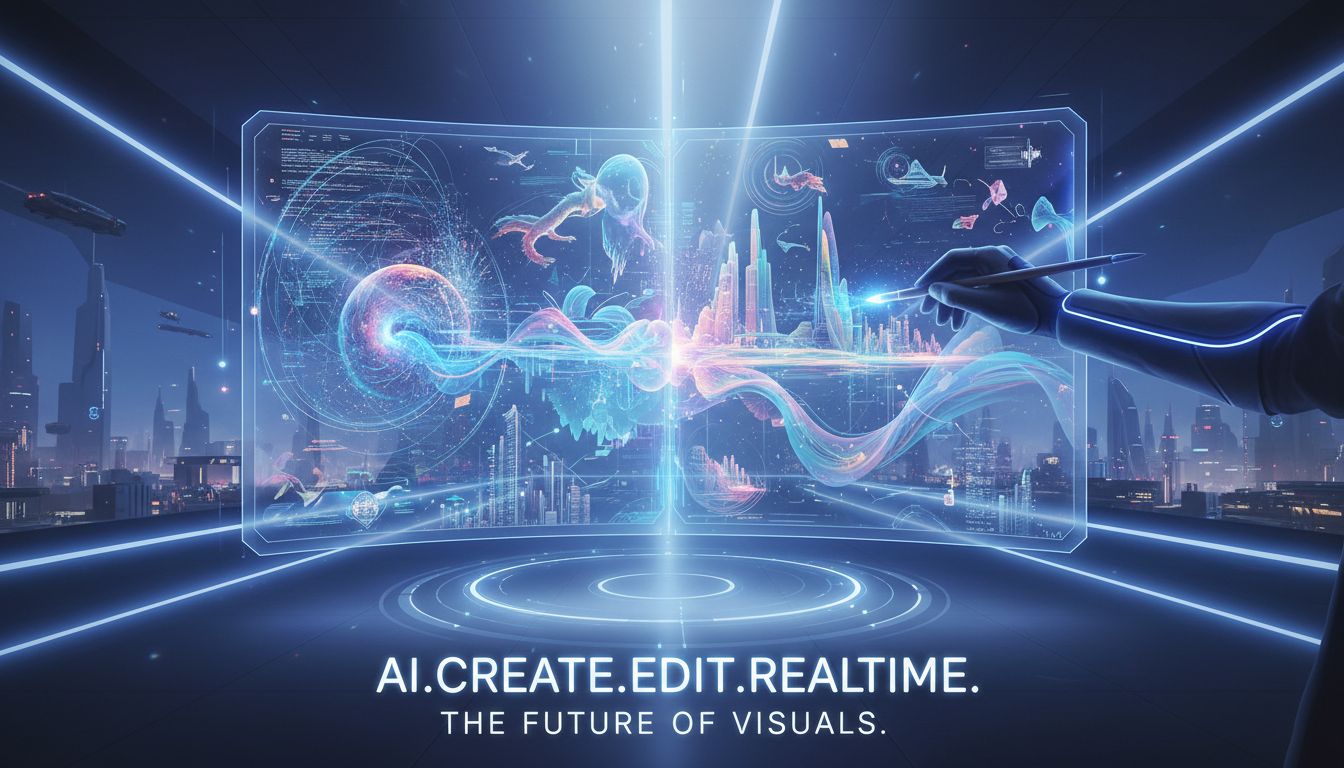 실시간 생성과 편집이 결합된 미래 AI 이미지 기술 콘셉트