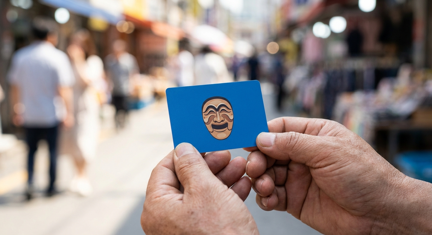 한 사람이 손에 문화누리카드를 들고 있는 모습을 클로즈업한 사진.